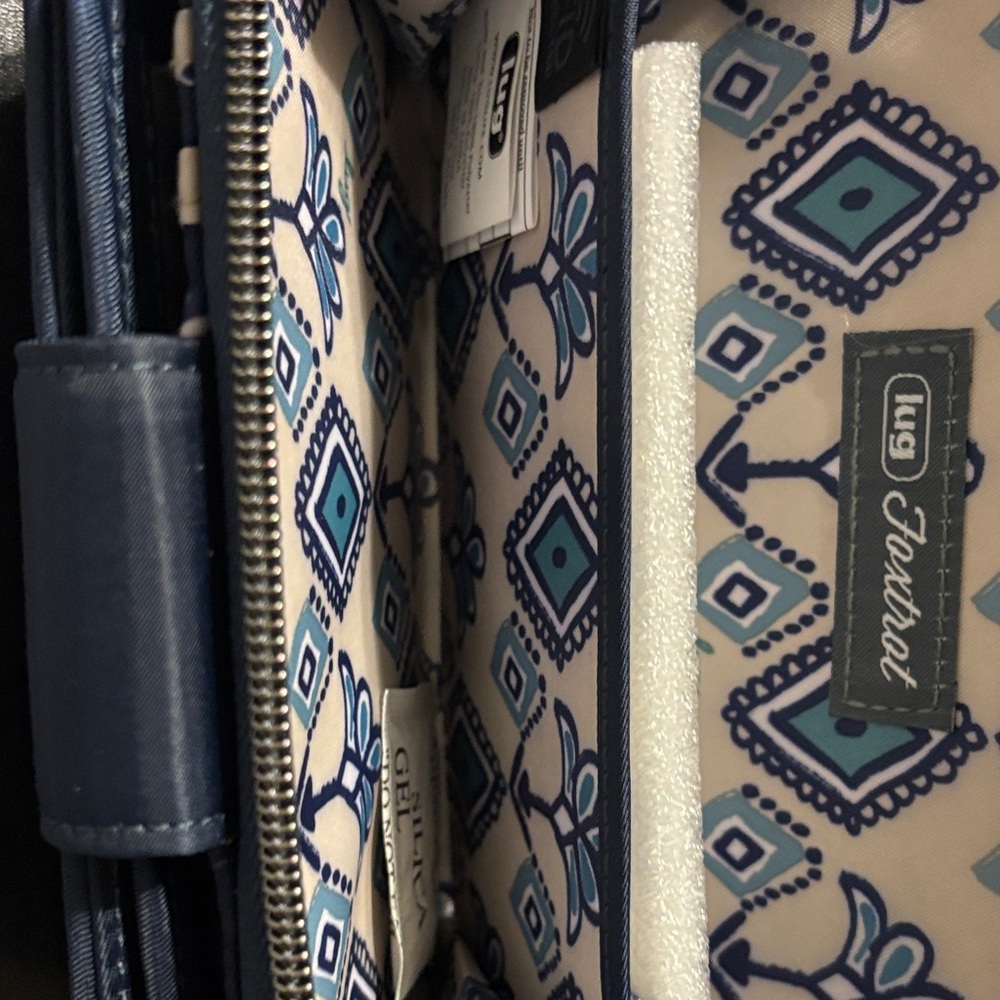Lug Quilted Navy Wallet with Strap - Picture 10 of 16
